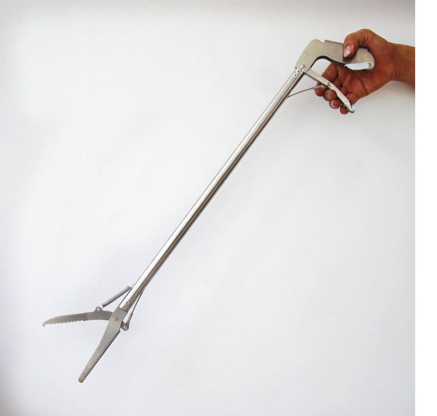 长夹子取物下水道捡垃圾工具高处取物夹火钳夹木碳不锈钢赶海工具