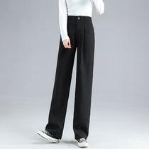 Western Dress Pants Woman High Waist Pituitary Pants Fall 2021 Loose Sensible Slim Trendy 100 Hitch Casual Tug Long Pants