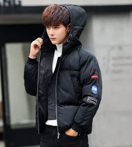 匡木宽松棉服男纯色连帽棉衣2019新款青少年冬装加厚棉袄面包服潮