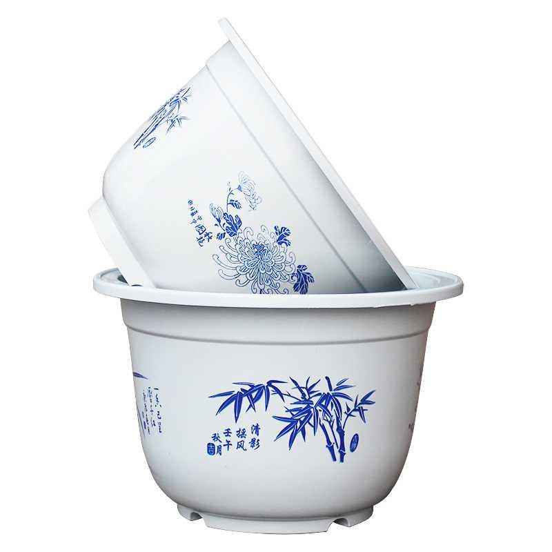 More manufacturers plastic flower POTS plastic quality big flowerpot More meat imitation ceramic flower pot special offer a clearance package mail