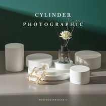 Round Photo Props Photography Geometric Body Cylinder Products Shooting Small Props Scene Display Swing Pieces Background Objects ornaments White Beauty Skin Care Cosmetic Pendulum Flavored Round Plate Customize