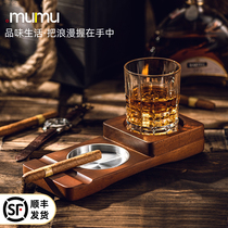 mumu light luxury European-style high-end cigar ashtray creative retro nostalgic home Cuban imported cigars