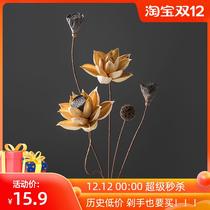 Dried Flowers Bouquet Real Flowers Decoration Pendulum Pieces Lotus Air-dried Lotus Root Natural Lotus Root Zen Chinese Style Living-room Furnishing