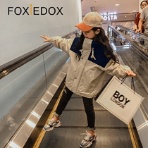 FOXIEDOX Girls  coat Autumn and winter 2020 Korean version of childrens padded thickened top stormtrooper jacket big child cotton clothes