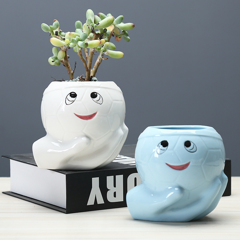 Express cartoon celestial being fleshy flowerpot creative move indoor ceramic flower pot the plants breathe freely, small desktop