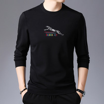 Young and middle-aged men men long sleeve T-shirt mens base shirt sweater fashion trend round neck