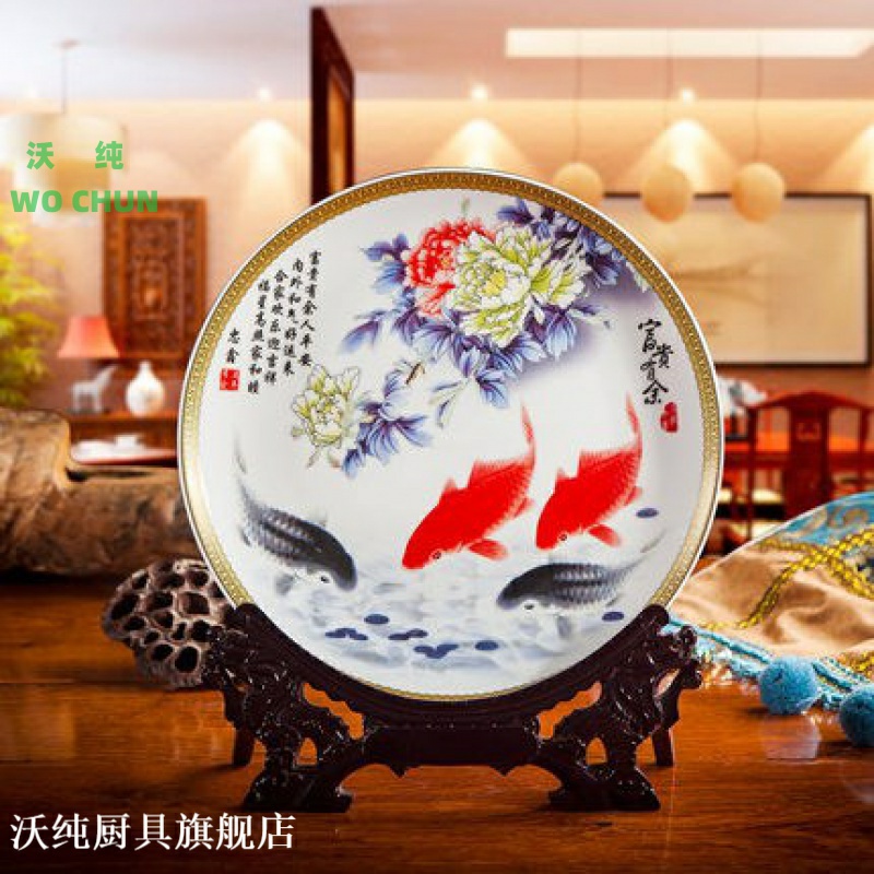 Eight steeds of jingdezhen ceramic hang dish sat dish plate TV setting wall decorative furnishing articles blue and white porcelain home act the role ofing is tasted