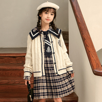 Girls College Style Dress Autumn Big Kids Trendy 2022 Western Style Kids Girls Spring Autumn Suit Skirts