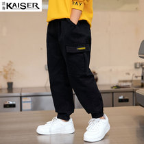 Caesar Boys' Pants Spring Autumn Long Pants Children's Clothing Pants Fashion New Fashion Cargo Pants Middle Large Kids Casual Pants