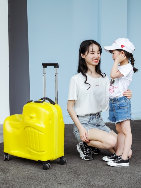 DDOTO can mount children's trolley case 20 male riding travel box female universal wheel baby luggage 24 DDOTO can mount children's trolley case 20 male riding travel box female universal wheel baby luggage 24