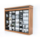 Customized ຄົວເຮືອນໄມ້ແຂງ bookshelf ໂຮງຮຽນຫ້ອງສະຫມຸດ bookstore ຫ້ອງອ່ານພິເສດ rack ຊັ້ນດຽວ double-sided bookshelf