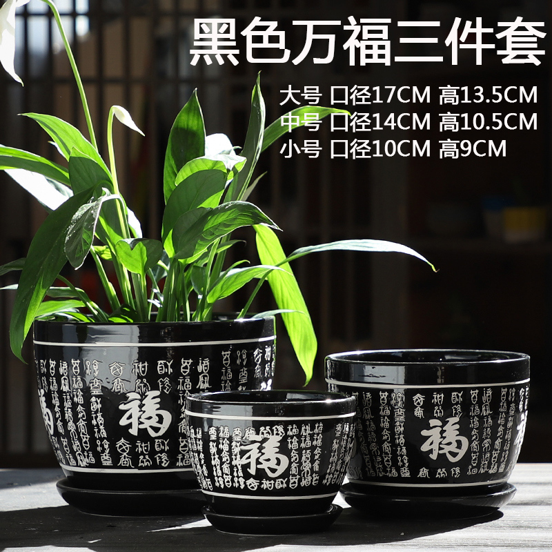 Red flower POTS ceramics creative move contracted large butterfly orchid with tray other flesh fleshy flower pot the plants