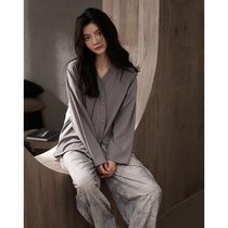 Pajamas women Spring and Autumn long sleeve cotton set 2021 new fashion autumn and winter ladies large size cotton home wear