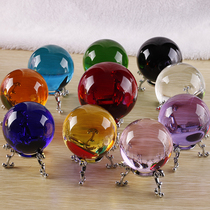 Simple modern crystal glass ball purple red yellow Pink Blue Lake Blue office desktop micro-ornaments