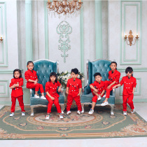 Xuanli high-end childrens red suit stage Western style catwalk performance clothing competition model team performance clothing trend