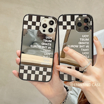 Nking black and white gencyboard English mirror Apple 12iphone13 11promax mobile phone shell xsxr new 8p 7plus lovers 12pro Genesis