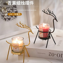 Nordic wind room fragrance candlestick frame decoration interior decoration fitting bedroom desktop high-end rack