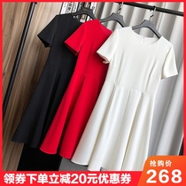 MRMW2020 summer New temperament Joker Hepburn wind short sleeve long dress fishtail slim skirt women