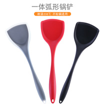 Foreign Trade Outlet Japan Food Grade Silicone Gel Spade Non Stick Pan Special High Temperature Resistant Integrated Silicone Pan Shovel Unhurt Pan Tool