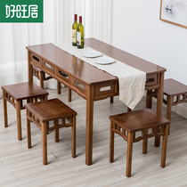 Square table Retro restaurant Restaurant table and chair combination Square table Noodle restaurant square table Household eight immortals table Hotel