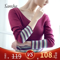 sansha new sansha dance sweater jacket adult autumn and winter long-sleeved dance practice suit gymnastics suit outside