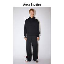 Acne Studios neutral Face cotton black hooded Smiley sweater sweatshirt 2HK173-900