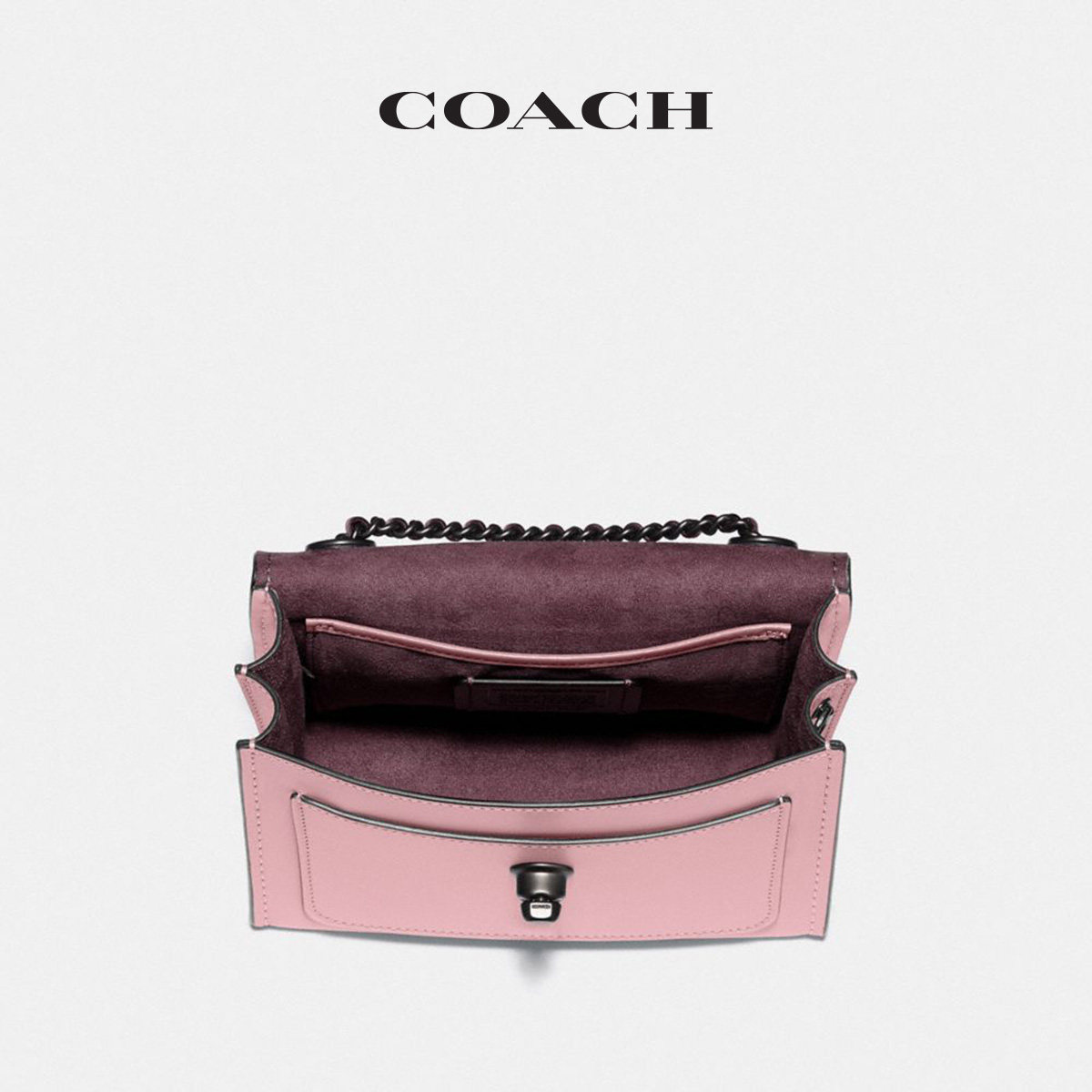 coach蔻驰女士parker18号迷你手袋极光色时尚流行百搭手提单肩包