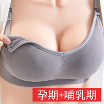 Thin seamless pregnant women Pu nursing women special autumn pregnancy adjustment gathering anti-sagging feeding breast bra underwear