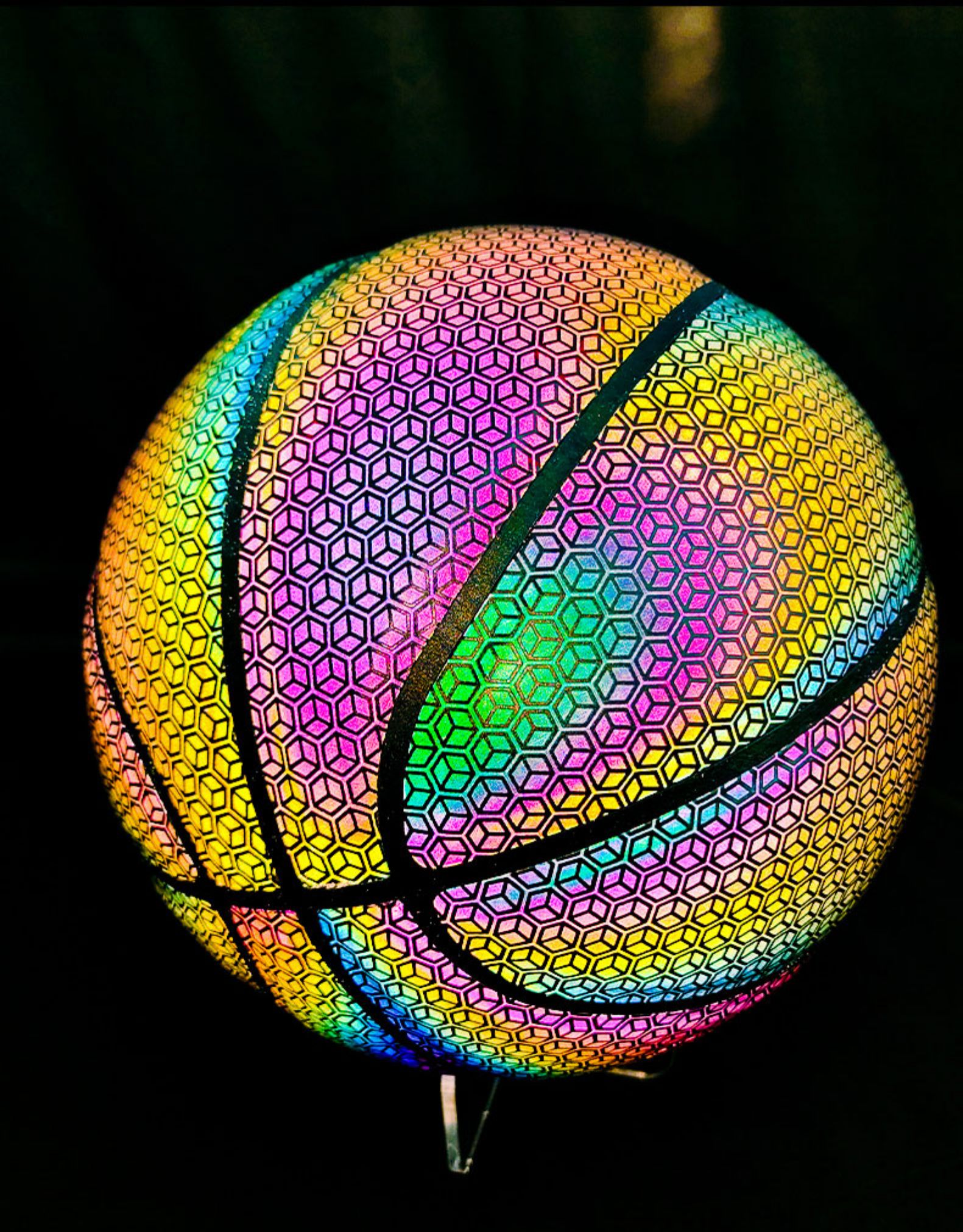 官方旗舰店反光篮球夜光会发光蓝球荧光闪光星空儿童炫酷