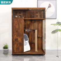 Custom solid wood cat cage home cat villa luxury large cat house cat house three-storey breeding cage pet shop display cabinet