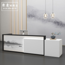 Paint cashier Simple modern shop counter Company reception desk Beauty salon Health hall Bar
