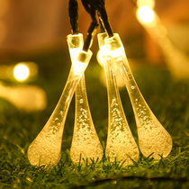 Solar water drop lamp string led star lamp lingering lamp string lamp outdoor decoration courtyard garden arrangement tree lamp