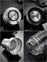 Brand-name shopping mall Home Tesco Vientiane glass double-layer insulation water cup with lid filter tea