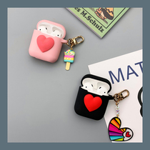 Conjoined AirPods protective sleeve loving belt anti-dust plug 2 is suitable for apple wireless headphones A1602 shell