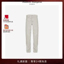 (New Years Gift) MaisonMargiela Margila Four Corner Stitched Logo Solid Color Straight Jeans Men