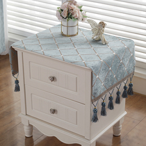 Bedside table cloth cover cover cushion bedroom simple modern ins style Nordic high-end light luxury 2021 model