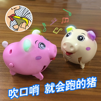 Whistle pig childrens toy boy can hear running voice control jump pig pig shake net red baby girl with the same