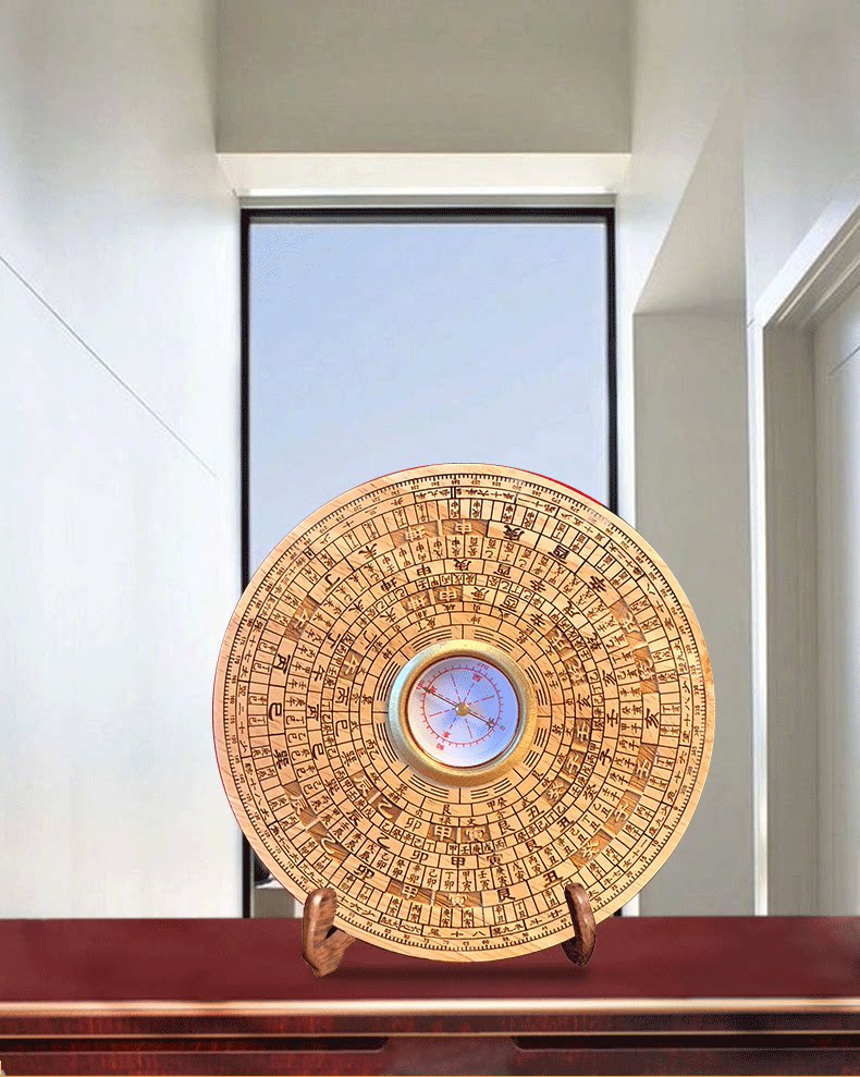 桃木罗盘实木手工高精度盘专业随身携带综合盘指南针