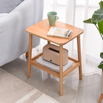 Brief full solid wood sofa edge a few bedrooms bedside small tea table double decker living-room oak wood corner a few original wood colors