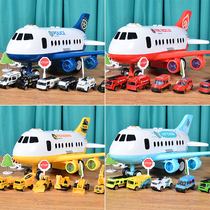 Childrens aircraft toys multifunctional two-year-old large simulation of drop-resistant car puzzle 2-3-4 years old baby 5 childrens song