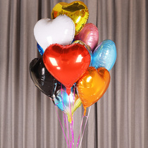 18 Inch Heart-shaped Aluminum Film Balloon Courthouse White Anniversary Birthday Party Wedding House Decoration Placement Jewelry Store Mall