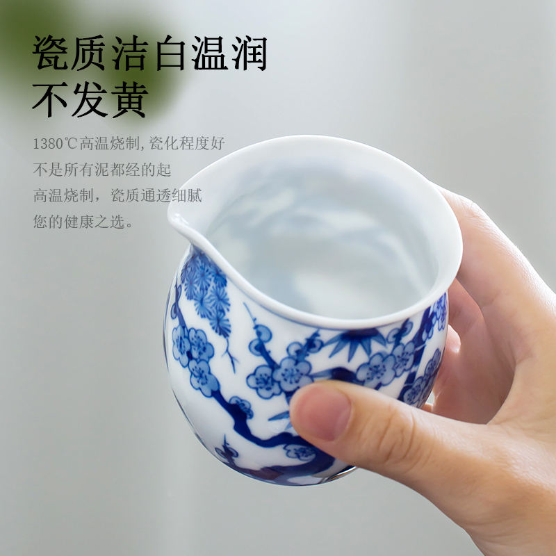 Jingdezhen up the fire which hand made blue and white porcelain tea set accessories fair keller ceramic tea sea portion of single well cup of tea