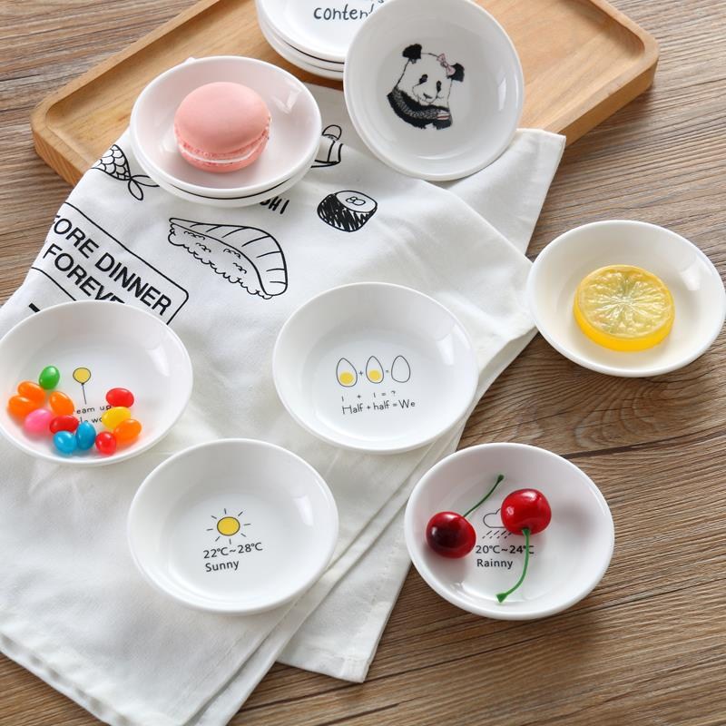 Snacks salon children disc small plate put the new ipads China soy sauce dish of sauce pigment ceramic multi - purpose small plate