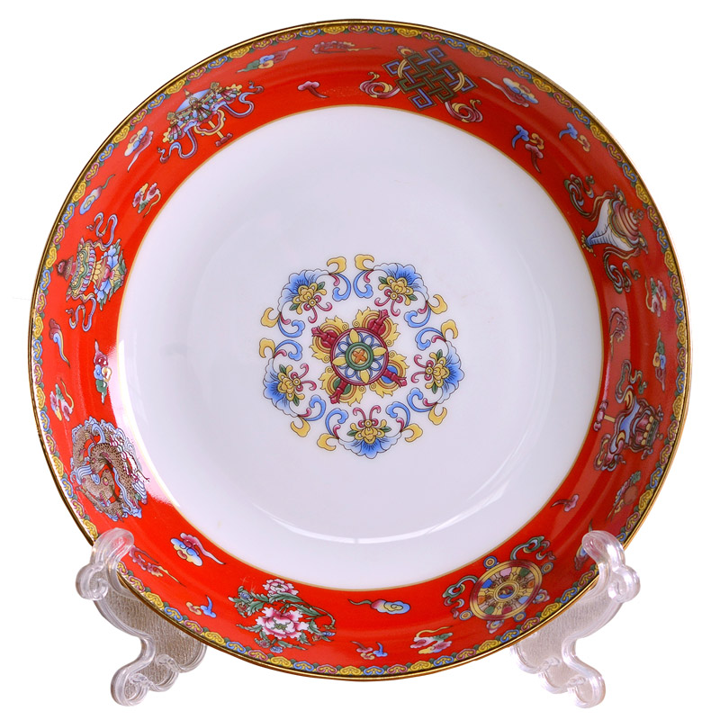 Jingdezhen ceramics deep dish dish dish Chinese style household ipads porcelain tableware antique plate