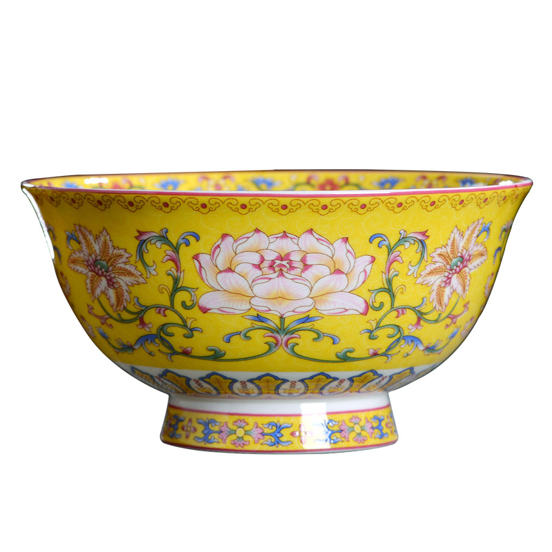 Jingdezhen ceramic household ceramic rice bowl of noodles in soup bowl bowl of Chinese high antique bowl tableware longevity bowl of custom