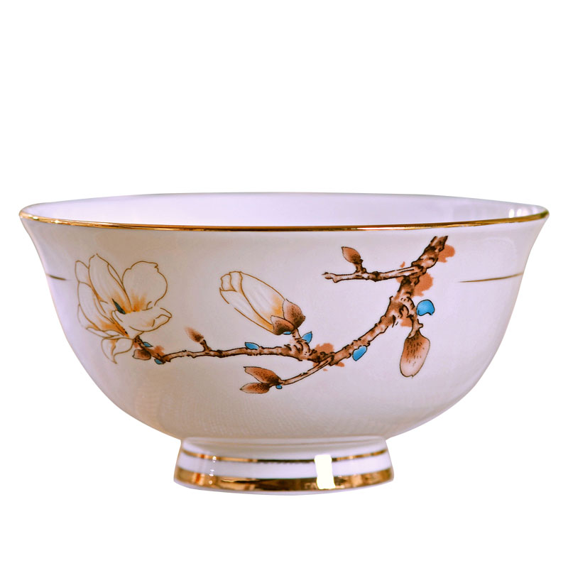 Jingdezhen European ceramic tableware rice bowls a single household eat high iron ipads bowls plates spoon set