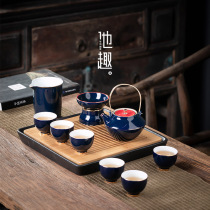 He anecdotes as a pint kungfu tea set combination suit Chinese high-end domestic guests ceramic cover bowl tea cup gift box