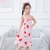 Girls sleepdress thin cotton childrens dress breathable summer dress princess comfort dress for children in small girl girls pajamas