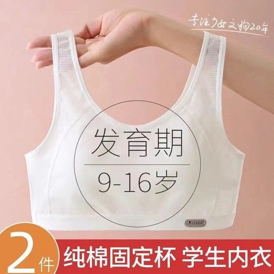 Girls' underwear thin junior high school bra for youth development students pure cotton vest large size girls summer shockproof
Girls' underwear thin junior high school bra for youth development students pure cotton vest large size girls summer shockproof