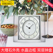 SEIKO JAPAN SEIKO TABLE BELL MARBLE HOUSING EMBLEM FAMILY LIVING ROOM BEDROOM OFFICE HIGH-END SEAT BELL